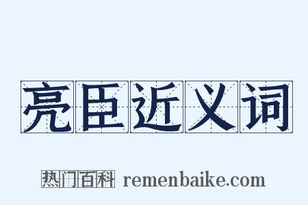 亮臣近义词是什么意思的图片